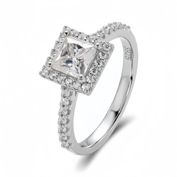 1.0ct Square Moissanite Engagement Ring - Image 6