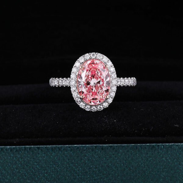 2.0 Carat Oval Pink Diamond Engagement Ring - Image 2