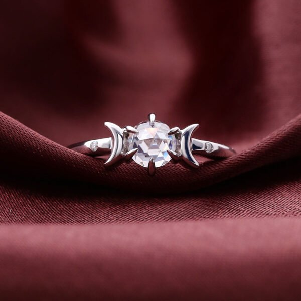 14K Gold Classic Oval 4.0 Carat Lab Gemstone Engagement Ring - Image 10