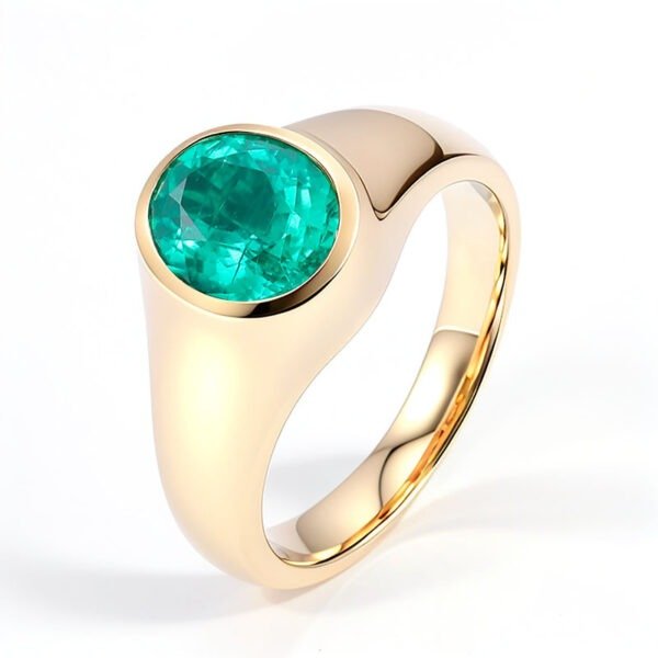 18K white gold 4.0 carat emerald Ring - Image 5