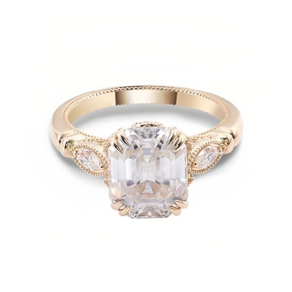 18K White Gold Moissanite Ring - Image 7