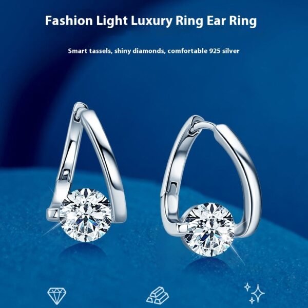 Germanium Drainage Moissanite Drop Earring - Image 3
