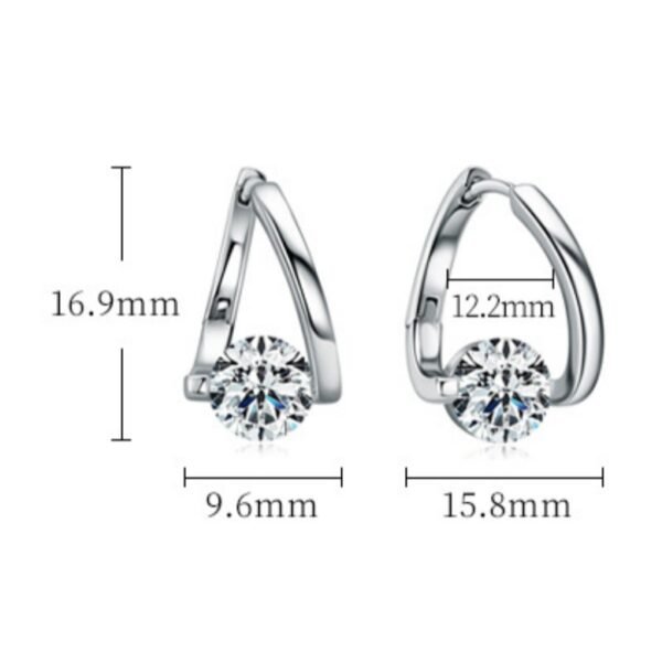 Germanium Drainage Moissanite Drop Earring - Image 7