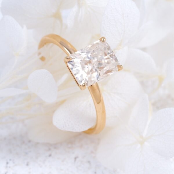 14K Gold 2 Carat Moissanite Engagement Ring