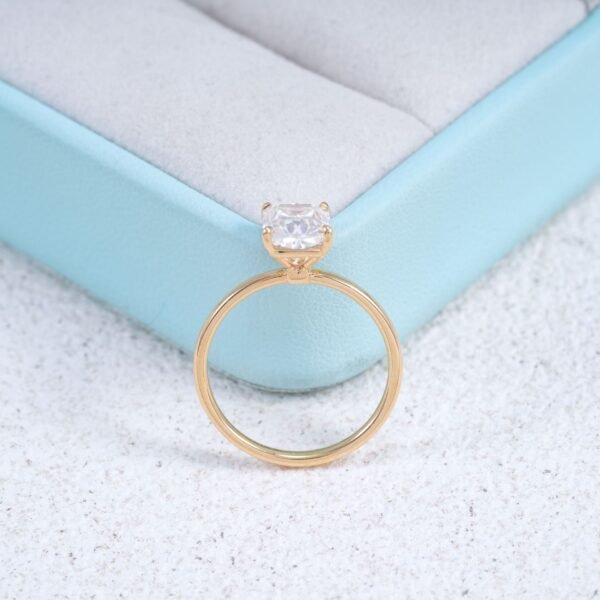 14K Gold 2 Carat Moissanite Engagement Ring - Image 6