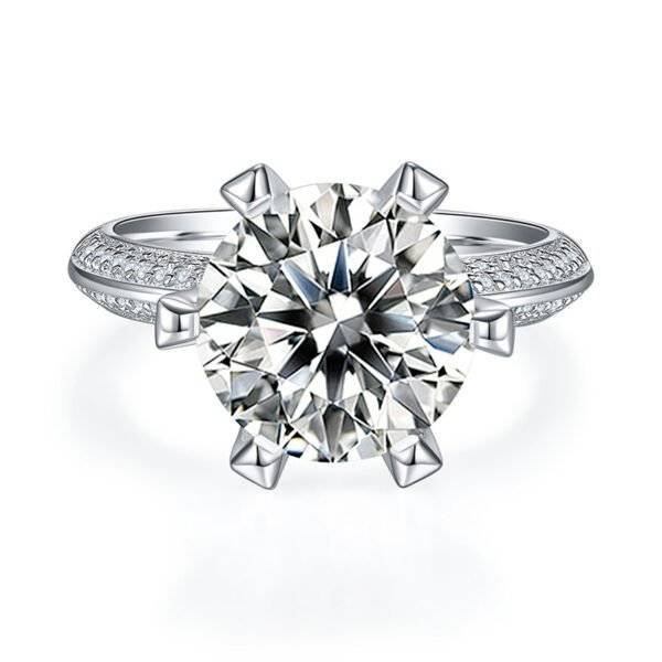 5 carat moissanite silver plated 18k gold diamond wedding ring