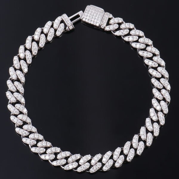 Ice Crystal Miami Cuban Chain Moissanite Bracelet and Necklace - Image 7