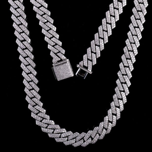 Diamond Full Diamond Moissanite Cuban Chain - Image 3