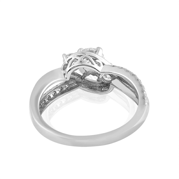 Three Stone Petite Twisted Vine Engagement Ring - Image 4